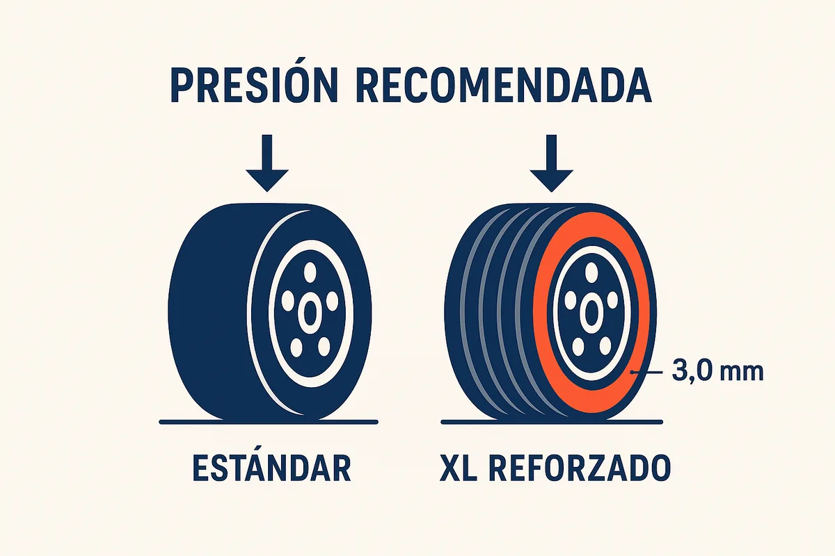 Neumáticos reforzados y XL: qué son y cuándo hacen falta