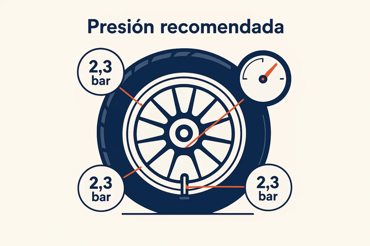 Presión de neumáticos: cuál es la correcta y cómo comprobarla